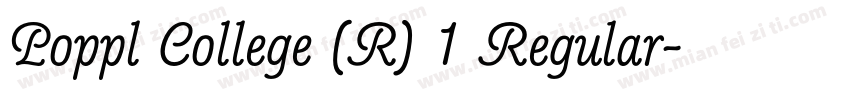 Poppl College (R) 1 Regular字体转换